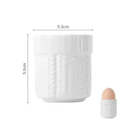 Eierbecherhalter aus Keramik mit Hühnermotiv – Frühstücksgeschirr für Kinder