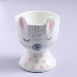 Eierhalter-Set aus Keramik – süße Frühstückshalter in Tierform, 2 Stück