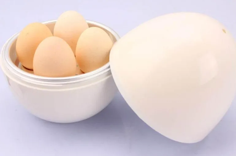 Eierkocher für die Mikrowelle – Runder Dampfgarer für perfekte Eier