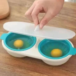 Eierkocher für die Mikrowelle – langlebiger Eierkocher mit doppeltem Platzbedarf