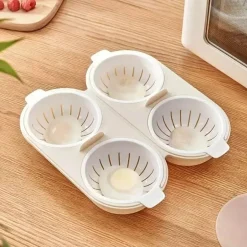 Eierkocher für die Mikrowelle – langlebiger Eierkocher mit doppeltem Platzbedarf