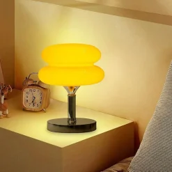 Eierkuchen-Schreibtischlampe aus Glas – Moderne, stilvolle Beleuchtung für Ihr Zuhause