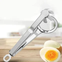 Eierschneider aus Edelstahl, langlebiger Eierschneider für hartgekochte Eier für perfekt gleichmäßige Scheiben