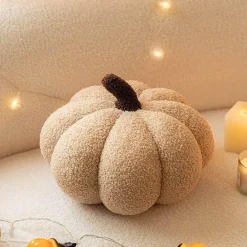 Einfarbiges Kürbiskissen - Dekoratives Herbstkissen