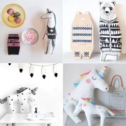 Einhorn-Babykissen – weiche Kopfstütze aus Plüsch für Kleinkinder