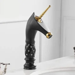 Einhorn-Badezimmerarmatur – Kreative Einzelwaschbeckenarmatur