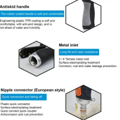 Einstellbare Wasserpistole mit 8 Modi – Profi-Gartensprinkler