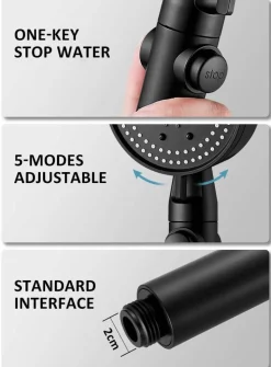 Einstellbarer Hochdruck-Duschkopf – Multi-Mode-Sprüheinstellungen