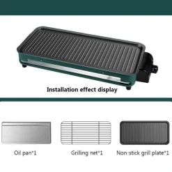 Einstellbarer rauchfreier Elektrogrill - Kochgerät für den Innenbereich