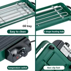 Einstellbarer rauchfreier Elektrogrill - Kochgerät für den Innenbereich