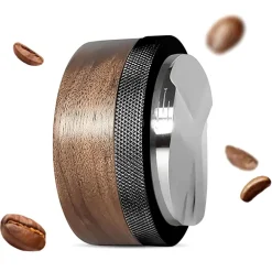Einstellbares Espresso-Verteilungswerkzeug - Holzstampfer 51–53 mm