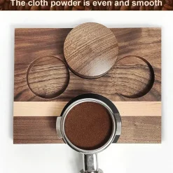 Einstellbares Espresso-Verteilungswerkzeug - Holzstampfer 51–53 mm