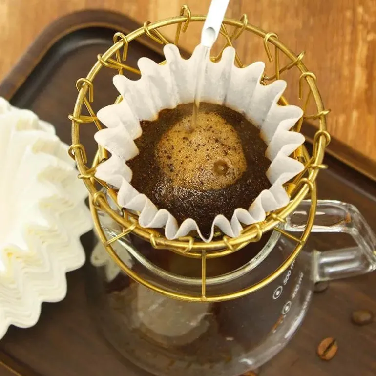 Einweg-Kaffeefilter – Weiße Papierkörbe für die Zubereitung von 1–4 Tassen