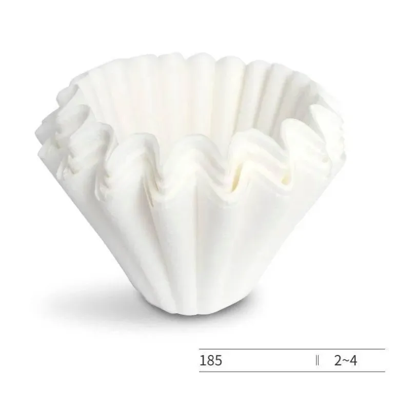 Einweg-Kaffeefilter – Weiße Papierkörbe für die Zubereitung von 1–4 Tassen