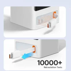 Einziehbare Schnelllade-Steckdosenleiste - Digitales Verlängerungskabel
