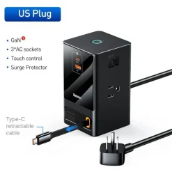 Einziehbare Schnelllade-Steckdosenleiste - Digitales Verlängerungskabel