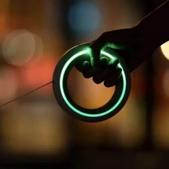 Einziehbare, wiederaufladbare LED-Hundeleine – beleuchtete Haustierleine