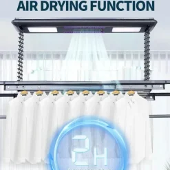 Einziehbarer Wäscheständer für die Decke – Umweltfreundliches Design mit Fernbedienung