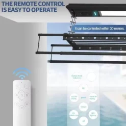 Einziehbarer Wäscheständer für die Decke – Umweltfreundliches Design mit Fernbedienung