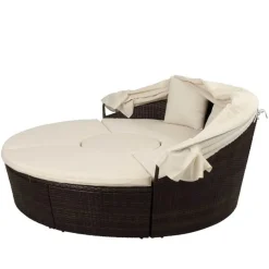 Einziehbares Gartensofa-Set mit Baldachin