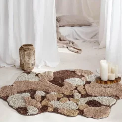 Einzigartiger unregelmäßiger Flächenteppich - Dekorativer Akzentteppich