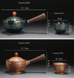 Einzigartiges bewegliches Teekannenfilterset aus Keramik