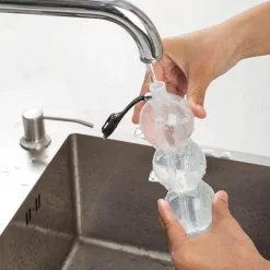 Eisballform - Silikon-Eiswürfelschale mit 4 Fächern