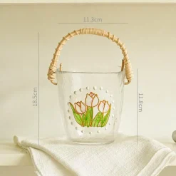 Eiskübel aus Bambus – Stilvoller tragbarer Getränkekühler