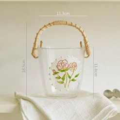 Eiskübel aus Bambus – Stilvoller tragbarer Getränkekühler