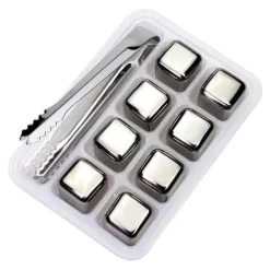 Eiswürfel aus Edelstahl – wiederverwendbare Getränkekühler, keine Verdünnung