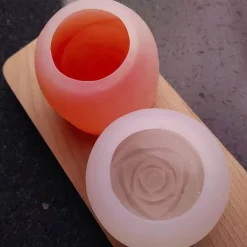 Eiswürfelform aus Silikon mit Rosenmotiv – Blumentablett für Getränke