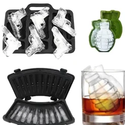 Eiswürfelform mit Gothic-Totenkopf – 3D-Halloween-Partyform