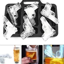 Eiswürfelform mit Gothic-Totenkopf – 3D-Halloween-Partyform