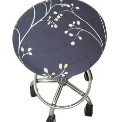 Elastischer Stuhlbezug mit Blumenmuster – Stilvoller, schmutzabweisender Schonbezug für Barhocker zu Hause
