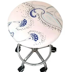 Elastischer Stuhlbezug mit Blumenmuster – Stilvoller, schmutzabweisender Schonbezug für Barhocker zu Hause