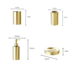 Elegant Bathroom Accessory Set - Imperial Decor Essentials