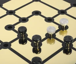 Elegant Gold Mill Game Set for Endless Fun