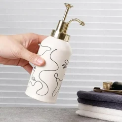 Elegant Line Drawing Bathroom Set - Stylish Home Decor Essentials