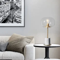 Elegant Marble Freedom Lamp - Decorative Lighting Accent