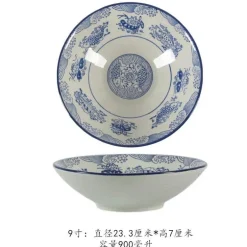 Elegante Fischschale aus Keramik – perfekt für Suppenreis und Serviergerichte