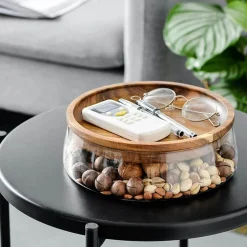 Elegante Glasschale zur Aufbewahrung von Lebensmitteln – Behälter für getrocknete Lebensmittel