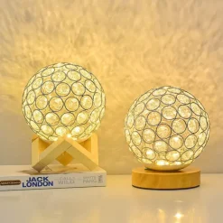 Elegante Glas-Schreibtischlampe - Hohlkristall-Tischleuchte