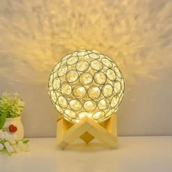 Elegante Glas-Schreibtischlampe - Hohlkristall-Tischleuchte