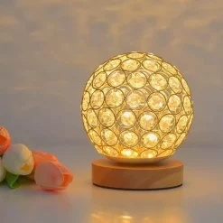 Elegante Glas-Schreibtischlampe - Hohlkristall-Tischleuchte