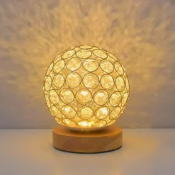 Elegante Glas-Schreibtischlampe - Hohlkristall-Tischleuchte