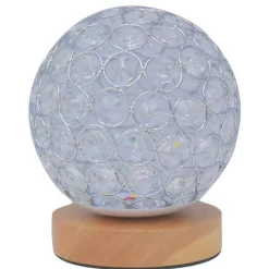 Elegante Glas-Schreibtischlampe - Hohlkristall-Tischleuchte