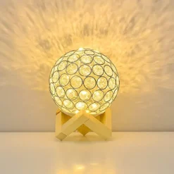 Elegante Glas-Schreibtischlampe - Hohlkristall-Tischleuchte