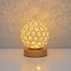 Elegante Glas-Schreibtischlampe - Hohlkristall-Tischleuchte