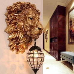Elegante Löwen-Wandlampe – Tier-Wandleuchte