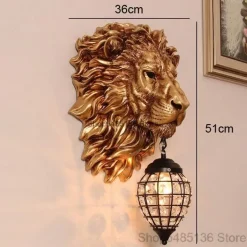 Elegante Löwen-Wandlampe – Tier-Wandleuchte